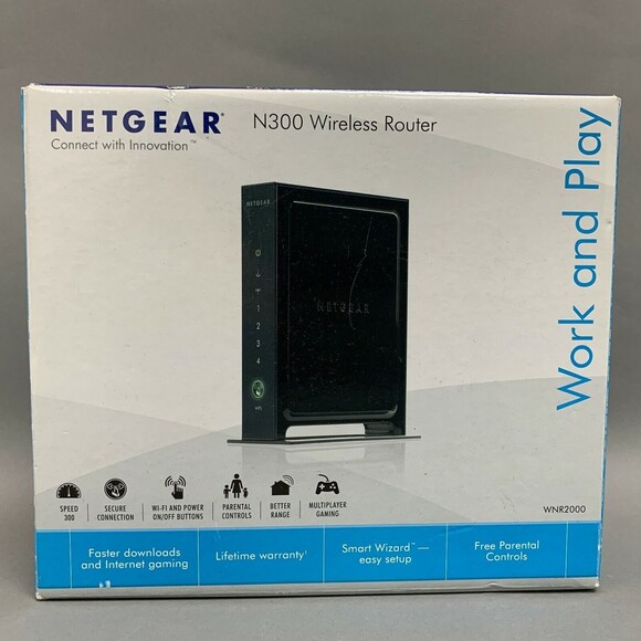 Netgear N300 WNR2000 Wireless Router Work and Play in Box - Picture 1 of 9